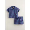 Tucker + Tate Patterned Cotton Camp Shirt & Drawstring Shorts Set