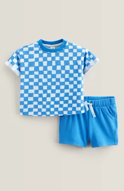 Tucker + Tate Babies'  Patterned T-shirt & Drawstring Shorts Set In Blue