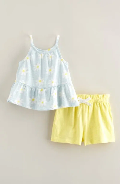Tucker + Tate Babies'  Peplum Camisole & Shorts Set In Yellow