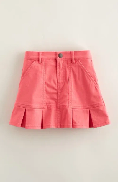 Tucker + Tate Kids'  Pleated Hem Denim Skirt In Pink
