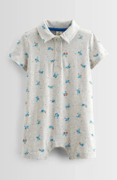 Tucker + Tate Babies'  Print Cotton Polo Romper In White