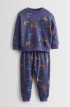 Tucker + Tate Babies'  Print Fleece Sweatshirt & Joggers Set In Navy Skipper Scooters