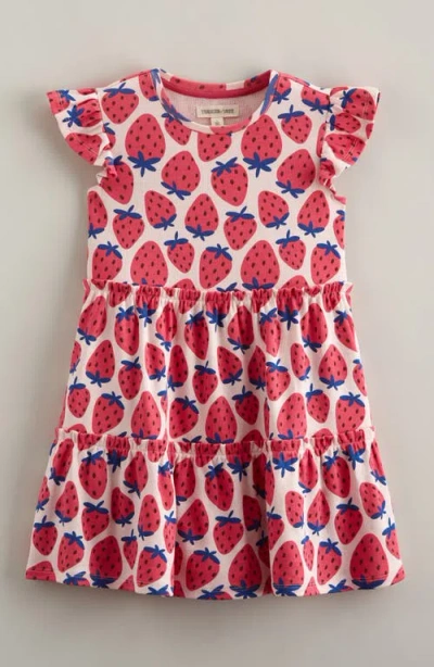 Tucker + Tate Babies'  Print Flutter Sleeve Dress In Red