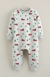 Tucker + Tate Printed Cotton Blend Romper In Gray