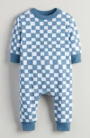 Tucker + Tate Puppy Pals Fleece Sweatshirt Romper In Blue