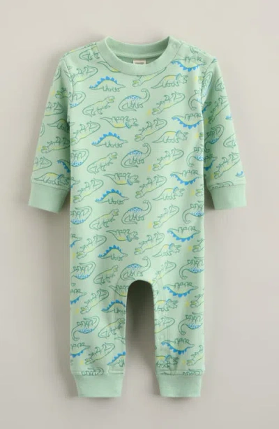 Tucker + Tate Babies'  Puppy Pals Fleece Sweatshirt Romper In Green