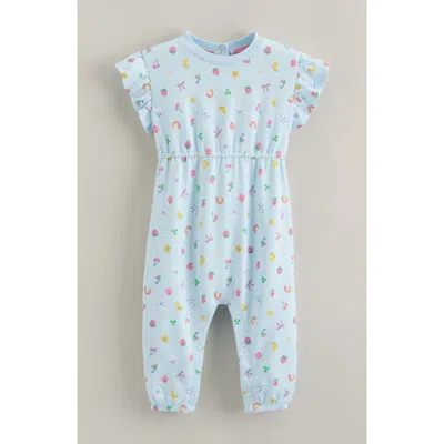 Tucker + Tate Babies'  Ruffle Sleeve Romper In Blue