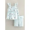 Tucker + Tate Ruffle Sleeve Top & Bike Shorts Set In Multi