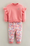Tucker + Tate Ruffle Sweatshirt & Joggers Set In Pink
