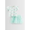 Tucker + Tate Ruffled Graphic T-shirt & Tiered Tutu Skirt Set