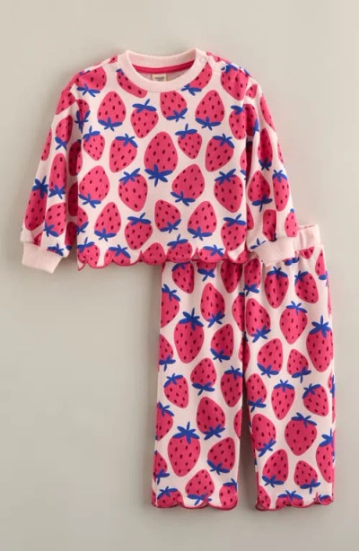 Tucker + Tate Babies'  Scallop Hem Cotton Blend Top & Pants Set In Multi