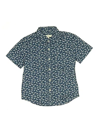Pre-owned Tucker + Tate Kids' Short Sleeve Button Down Shirt In Teal