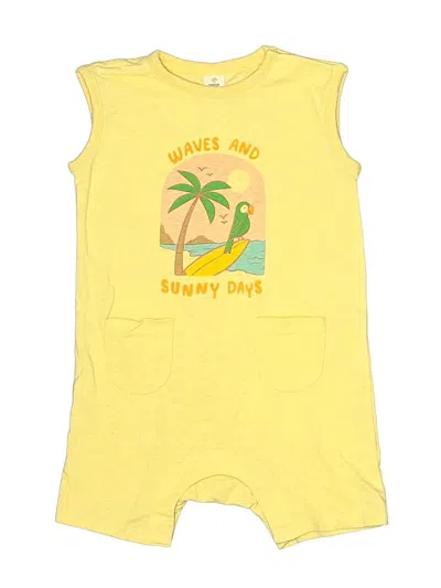Pre-owned Tucker + Tate Kids' Short Sleeve Onesie In Yellow