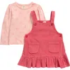 Tucker + Tate T-shirt & Corduroy Dress Set In Pink