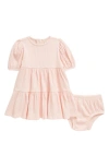 Tucker + Tate Babies'  Tiered Dress & Bloomers In Pink English