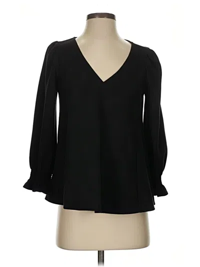 Pre-owned Tuckernuck 3/4 Sleeve Blouse In Black