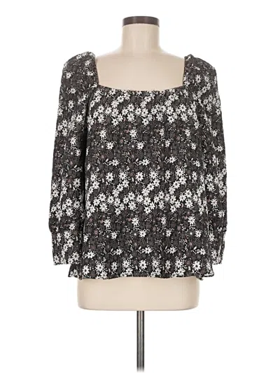 Pre-owned Tuckernuck 3/4 Sleeve Blouse In Black