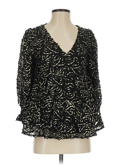 Pre-owned Tuckernuck 3/4 Sleeve Blouse In Black