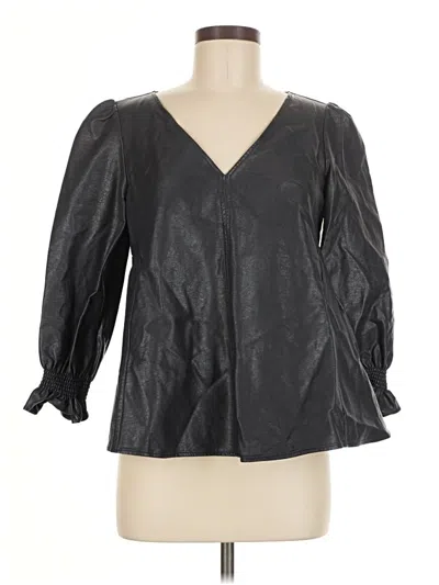 Pre-owned Tuckernuck 3/4 Sleeve Blouse In Black