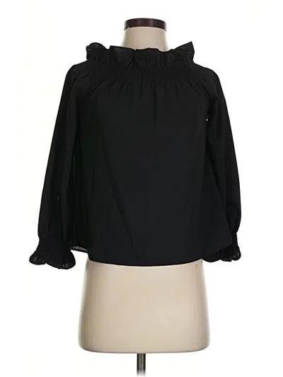Tuckernuck 3/4 Sleeve Blouse In Black