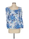 Tuckernuck 3/4 Sleeve Blouse In Blue