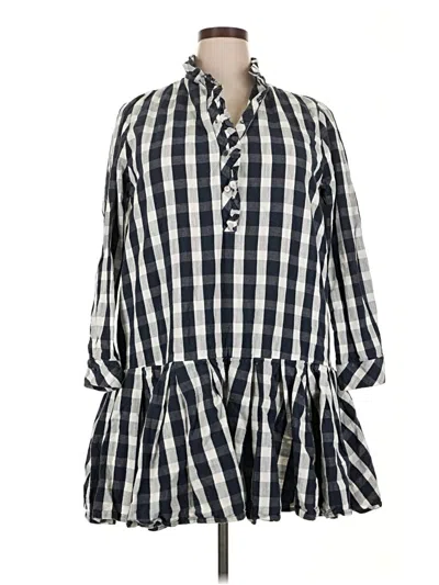 Pre-owned Tuckernuck 3/4 Sleeve Blouse In Blue