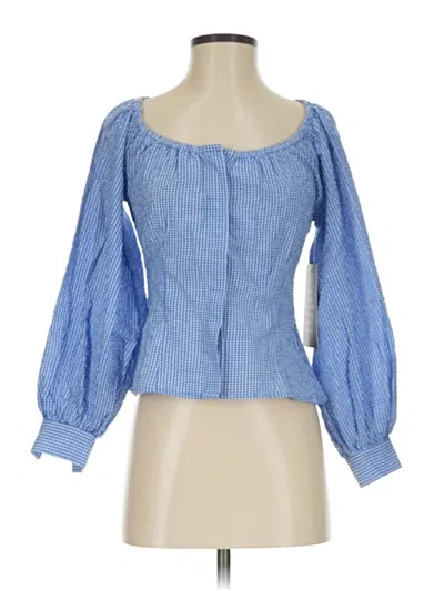 Pre-owned Tuckernuck 3/4 Sleeve Blouse In Blue