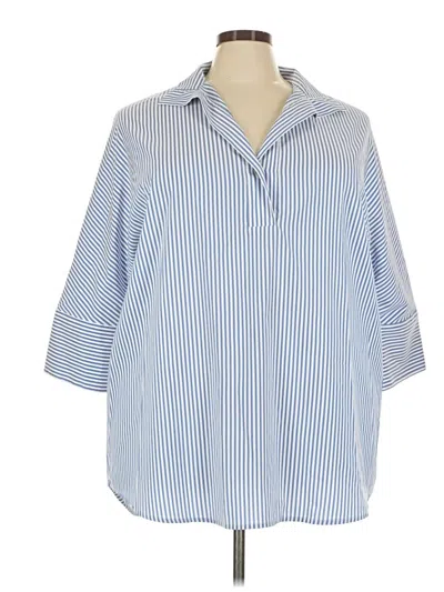 Pre-owned Tuckernuck 3/4 Sleeve Blouse In Blue