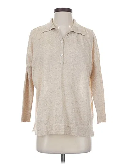 Pre-owned Tuckernuck 3/4 Sleeve Blouse In Brown