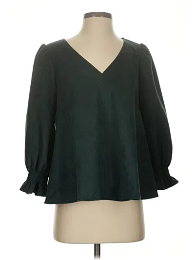 Pre-owned Tuckernuck 3/4 Sleeve Blouse In Green