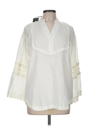 Pre-owned Tuckernuck 3/4 Sleeve Blouse In Ivory