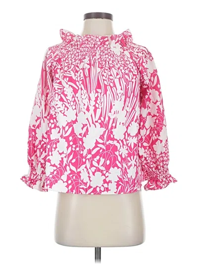 Pre-owned Tuckernuck 3/4 Sleeve Blouse In Pink