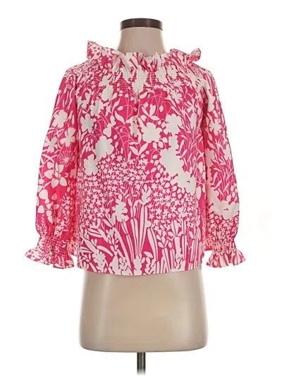 Pre-owned Tuckernuck 3/4 Sleeve Blouse In Pink