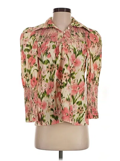 Pre-owned Tuckernuck 3/4 Sleeve Blouse In Pink
