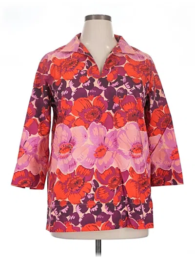 Pre-owned Tuckernuck 3/4 Sleeve Blouse In Purple