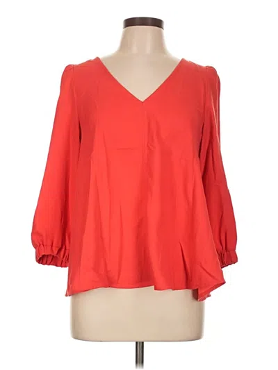 Pre-owned Tuckernuck 3/4 Sleeve Blouse In Red