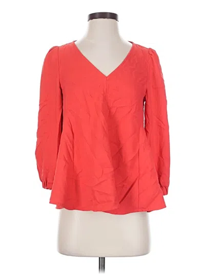 Pre-owned Tuckernuck 3/4 Sleeve Blouse In Red
