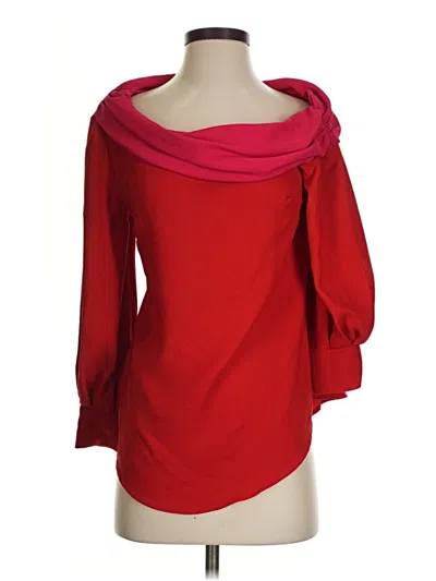 Pre-owned Tuckernuck 3/4 Sleeve Blouse In Red
