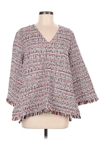 Tuckernuck 3/4 Sleeve Blouse In Neutral