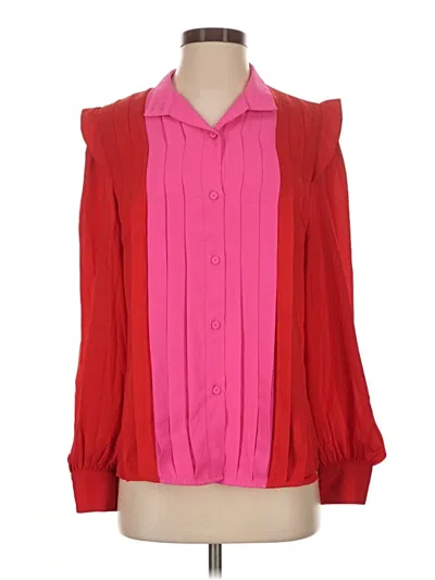 Pre-owned Tuckernuck 3/4 Sleeve Blouse In Red
