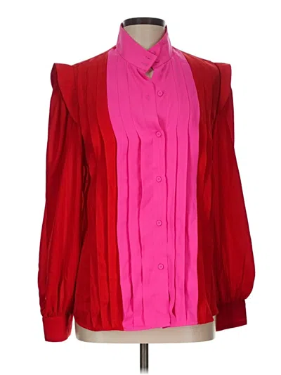 Pre-owned Tuckernuck 3/4 Sleeve Blouse In Red