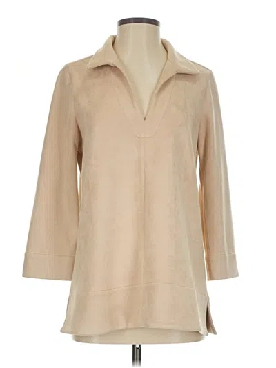 Pre-owned Tuckernuck 3/4 Sleeve Blouse In Tan