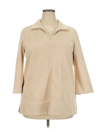 Pre-owned Tuckernuck 3/4 Sleeve Blouse In Tan