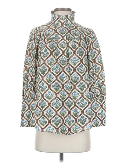 Pre-owned Tuckernuck 3/4 Sleeve Blouse In Teal