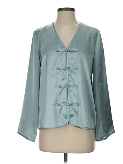 Pre-owned Tuckernuck 3/4 Sleeve Blouse In Teal