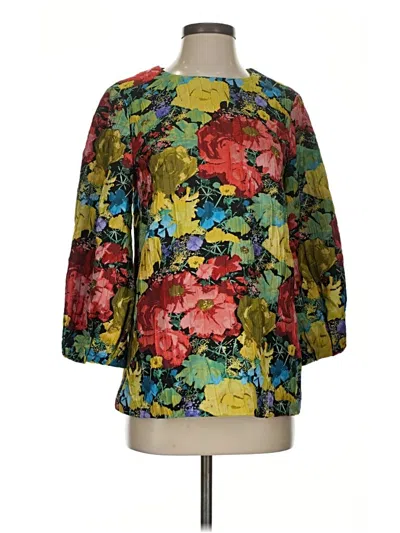 Pre-owned Tuckernuck 3/4 Sleeve Blouse In Teal