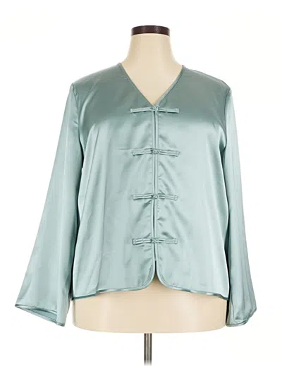Pre-owned Tuckernuck 3/4 Sleeve Blouse In Teal