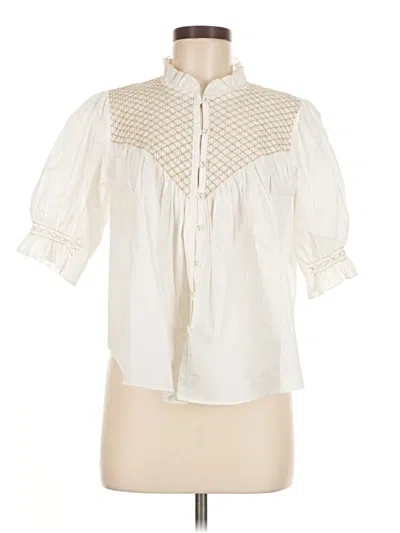 Pre-owned Tuckernuck 3/4 Sleeve Blouse In White