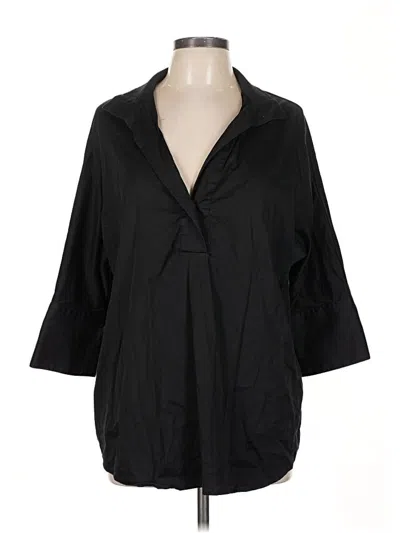 Pre-owned Tuckernuck 3/4 Sleeve Button Down Shirt In Black