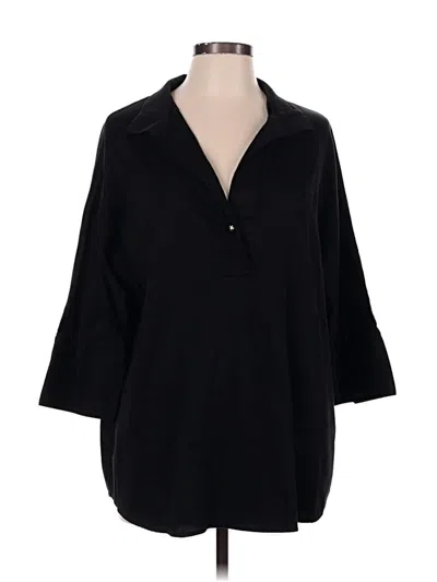 Pre-owned Tuckernuck 3/4 Sleeve Button Down Shirt In Black